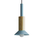 Modern Hanging Lamp Made of Wood and Metal – Stylish Lighting for Living Room and Bedroom