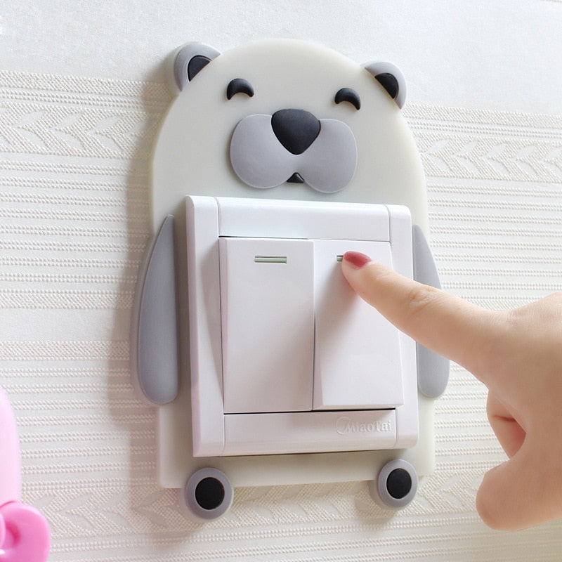 3D Luminous Cartoon Animal Light Switch Cover