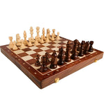 Elegant Foldable Wooden Chess Set – Perfect for Home and Travel