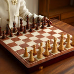 Elegant Foldable Wooden Chess Set – Perfect for Home and Travel