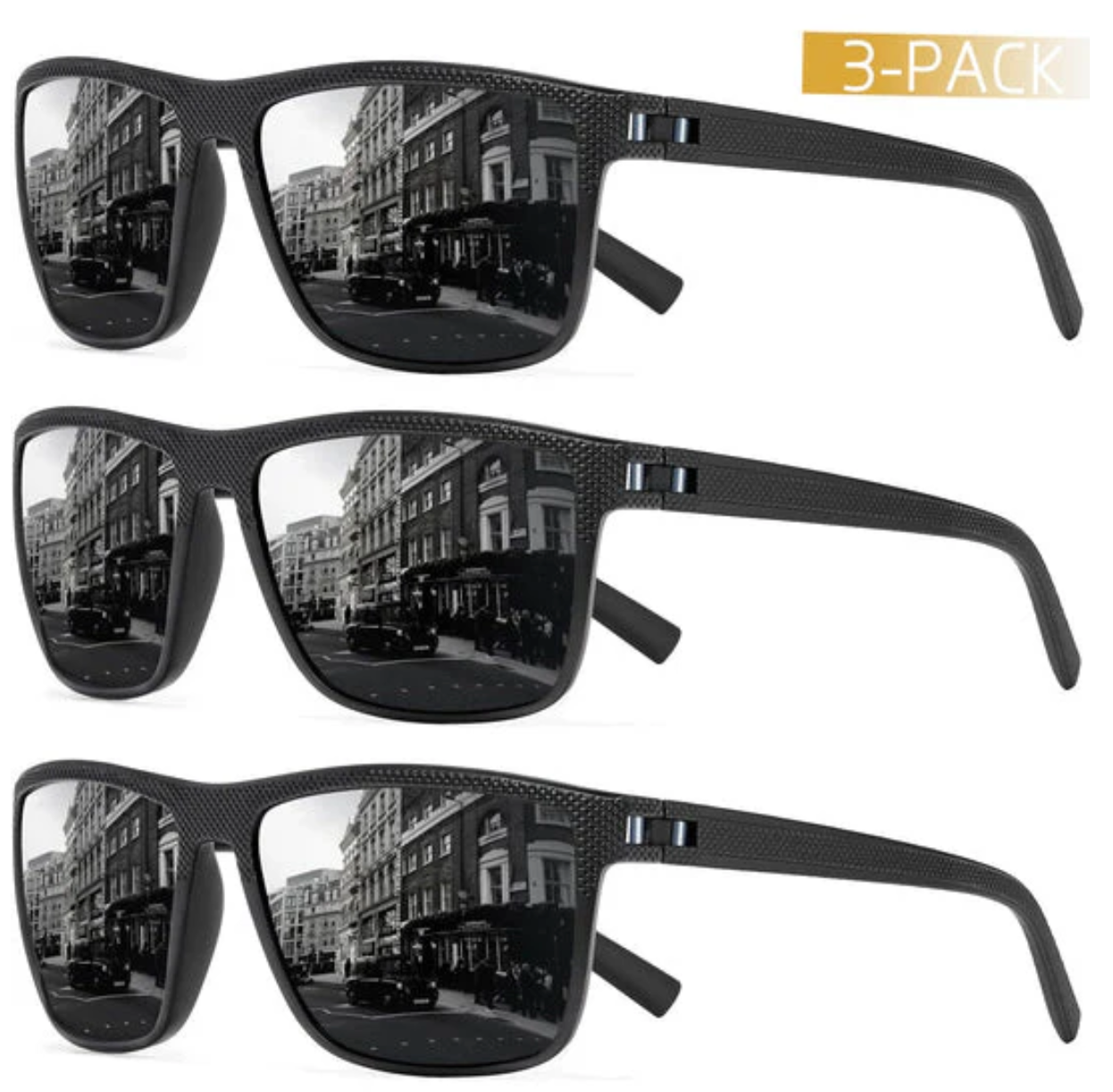 3-piece Set of Polarized Sunglasses – UV400 Protection and Comfort