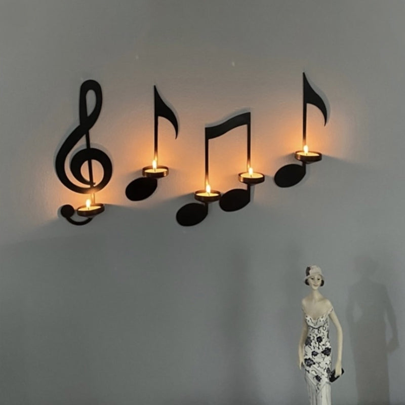 Wandlampe im Noten-Design | Teelichthalter für stimmungsvolles Licht