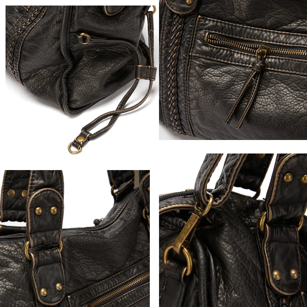 Elegante Damenhandtasche im Vintage-Design mit viel Stauraum