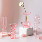 Modern Glass Jewelry Dish - Baby Pink