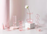 Modern Glass Jewelry Dish - Baby Pink
