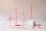 Modern Glass Jewelry Dish - Baby Pink
