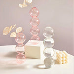 Modern Glass Jewelry Dish - Baby Pink