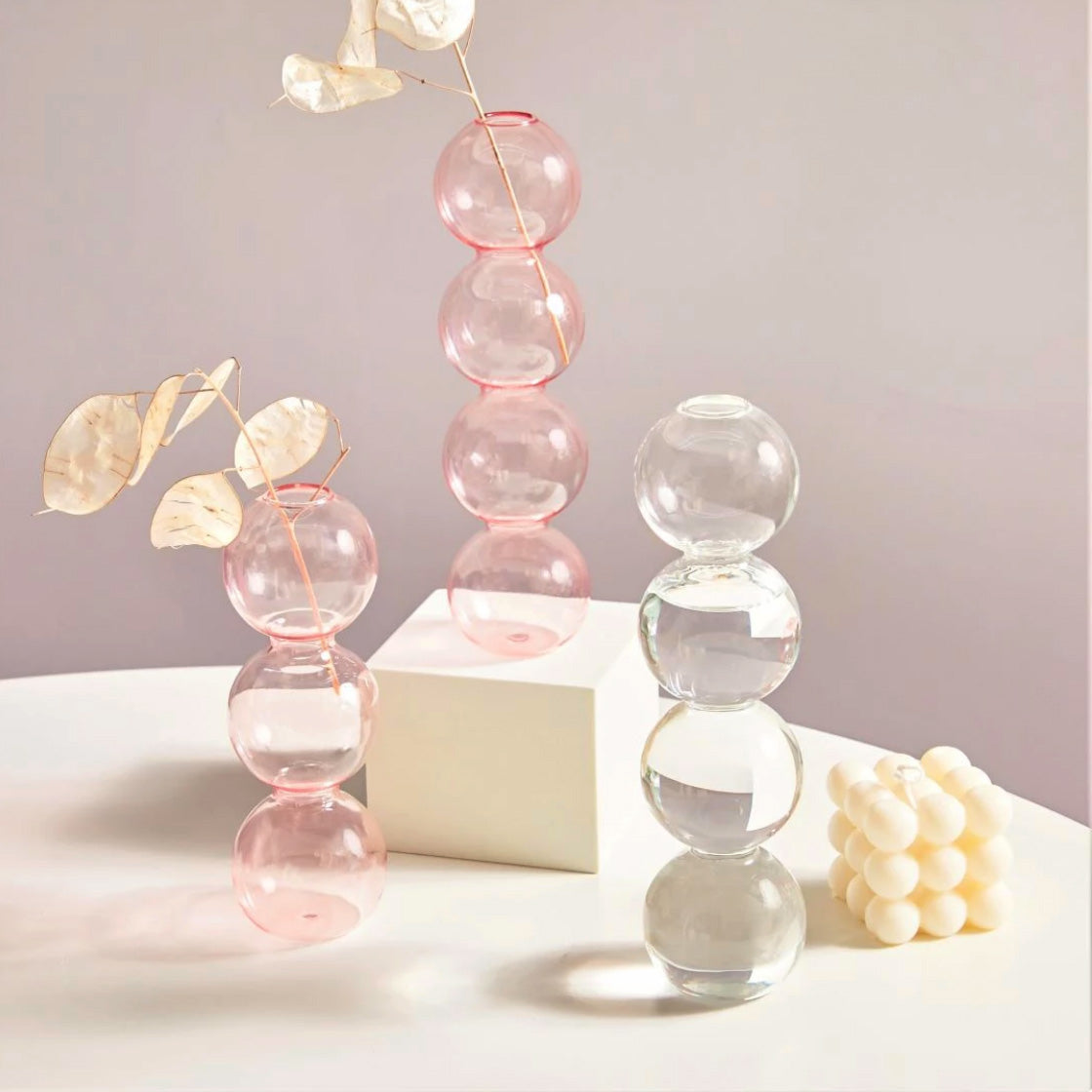 Modern Glass Jewelry Dish - Baby Pink