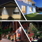 Solar-powered LED outdoor light with motion sensor