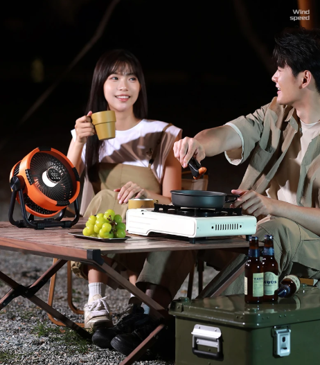 3-in-1 Camping Fan with LED and Power Bank – 20,000mAh, with Hook & Remote Control