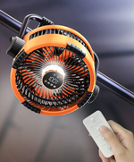 3-in-1 Camping Fan with LED and Power Bank – 20,000mAh, with Hook & Remote Control