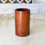 Luxurious Wooden Cookware Set with Storage Bucket