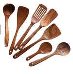 NaturPur – Elegant Wooden Cookware Set with Storage Basket