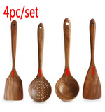 Luxurious Wooden Cookware Set with Storage Bucket