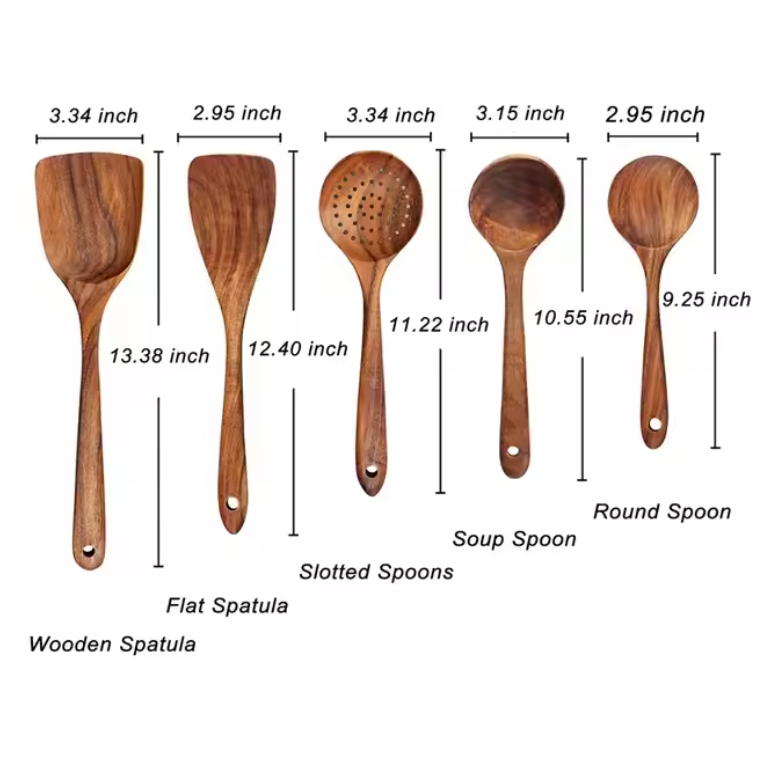 Luxurious Wooden Cookware Set with Storage Bucket