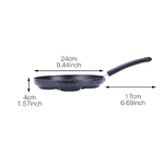 Versatile 4-Compartment Frying Pan for Healthy Meals