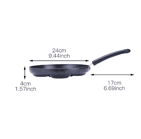 Versatile 4-Compartment Frying Pan for Healthy Meals