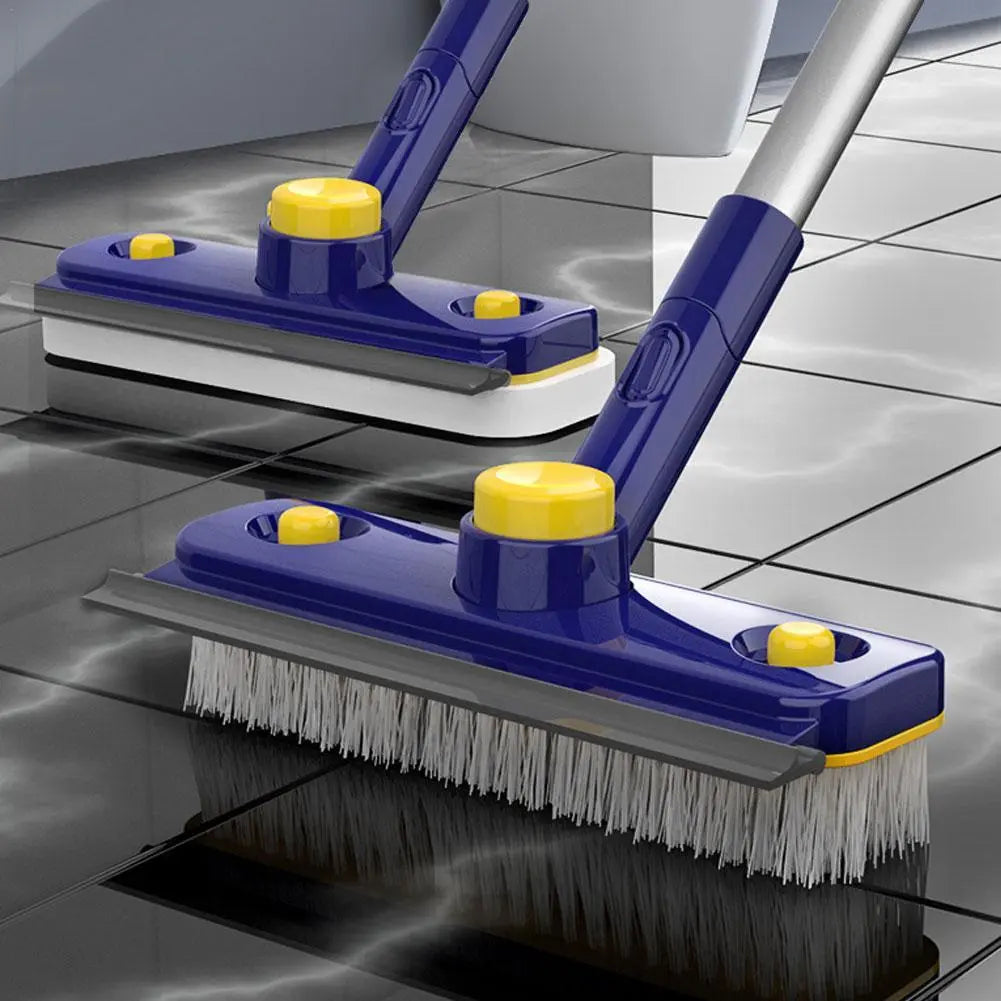 2-in-1 V-Shaped Floor Cleaning Brush with Long Handle