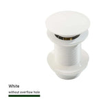 Pop-Up Drain Stopper – Brass | 11 Colors | With or Without Overflow