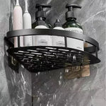 Aluminum Corner Shelf for Wall - Space-Saving Bathroom Organizer No Drilling