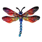 Dynamische 3D Libellen-Wanddekoration aus Schmiedeeisen