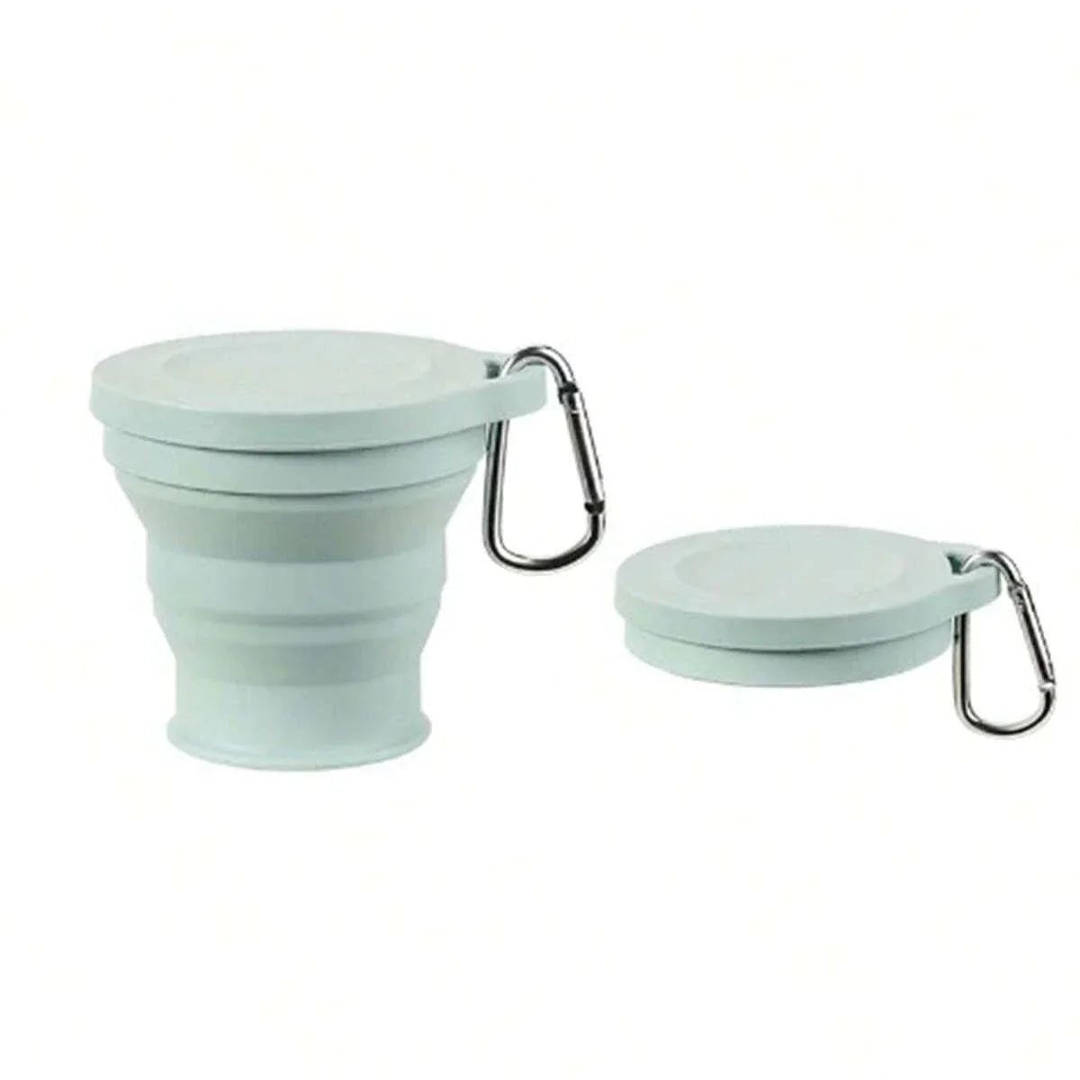 FlexiCup Tragbarer Faltbecher | Lebensmittelechtes Material | Mit Aufhängeschlaufe | Perfekt für Abenteuer