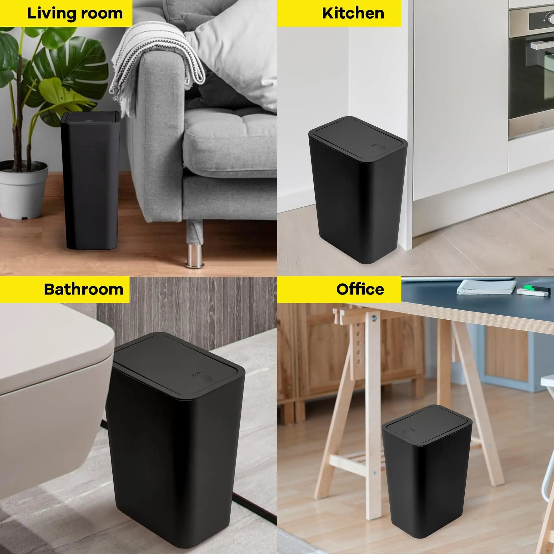 10L Badezimmer Mülleimer mit EcoPress-Funktion