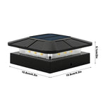 Solare Gartenpfostenlampe mit 3 Lichtmodi | IP65 Wetterfest | 18650 Akku