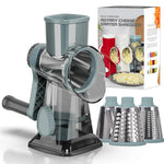 Practical hand grater with 3 interchangeable inserts