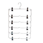 Platzsparender Hosenorganizer aus Edelstahl mit 12 Clips