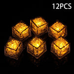 Colorful LED ice cubes with water activation