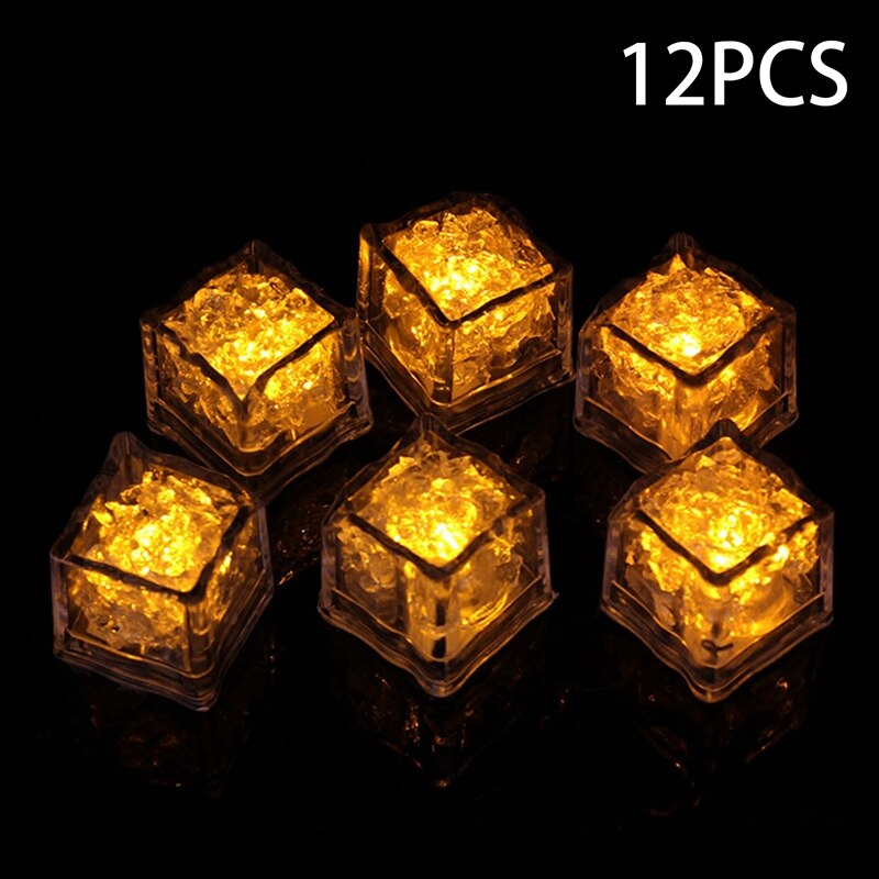 Colorful LED ice cubes with water activation