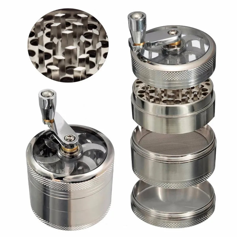 Elegante Kräutermühle aus Aluminium | 4-teilige Präzision