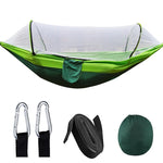 Outdoor Hammock with Mosquito Net and Quick Release – 200 kg Load Capacity