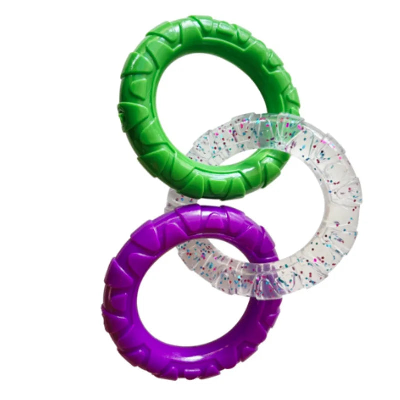 Robustes 3-Ring-Kauspielzeug für Hunde – langlebig und sicher