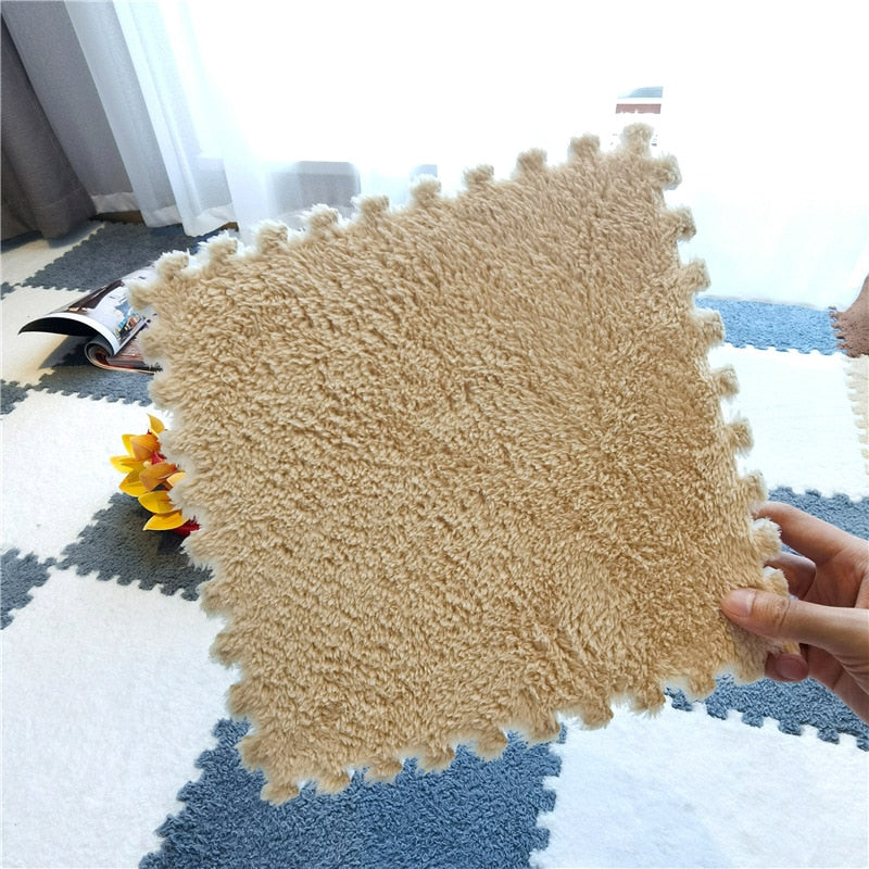 DIY Winter Plüsch Puzzlematte