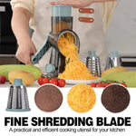 Practical hand grater with 3 interchangeable inserts
