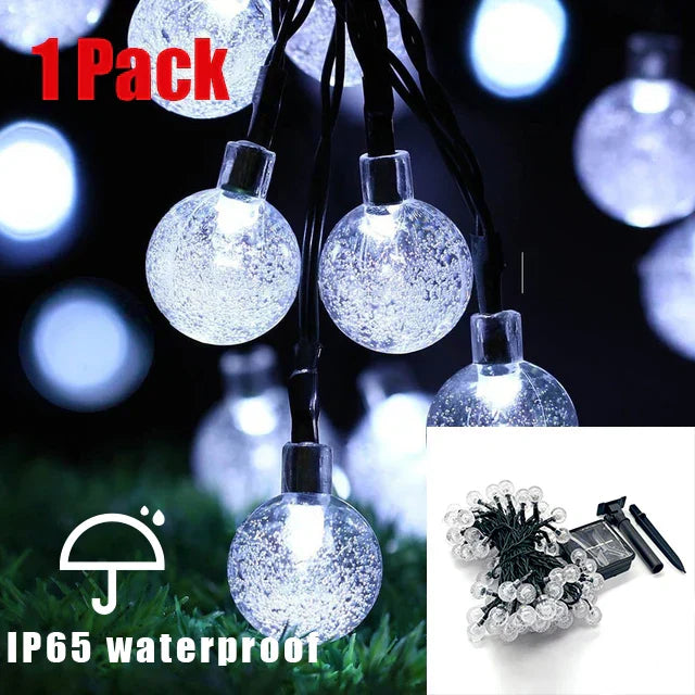 Solarbetriebene Außen-LED-Lichterkette mit 100 Lichtern