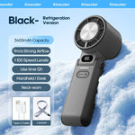 FrostWind Mini-Ventilator | Anpassbare Kühlung mit 100 Stufen | 3600 mAh Akku | Tragbar & Eis-Kühlung