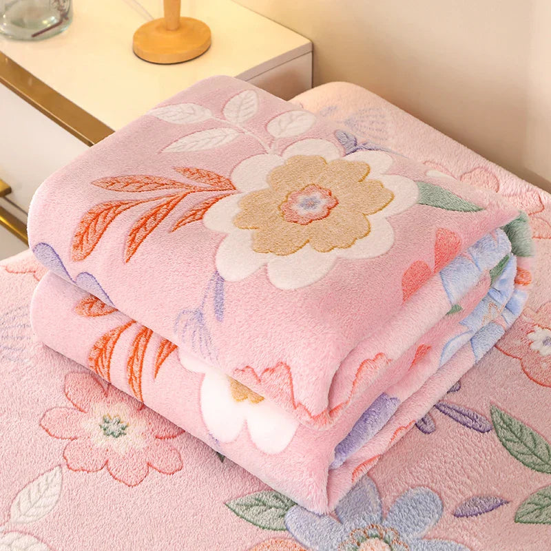 Blütenzauber Kuscheldecke | Weiche Decke für Zuhause & Reisen