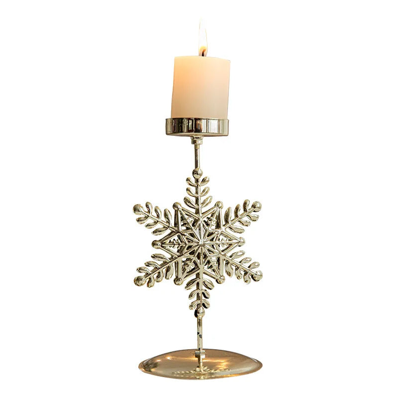 Christmas Candle Holders - Star and Christmas Tree Design for Festive Decor