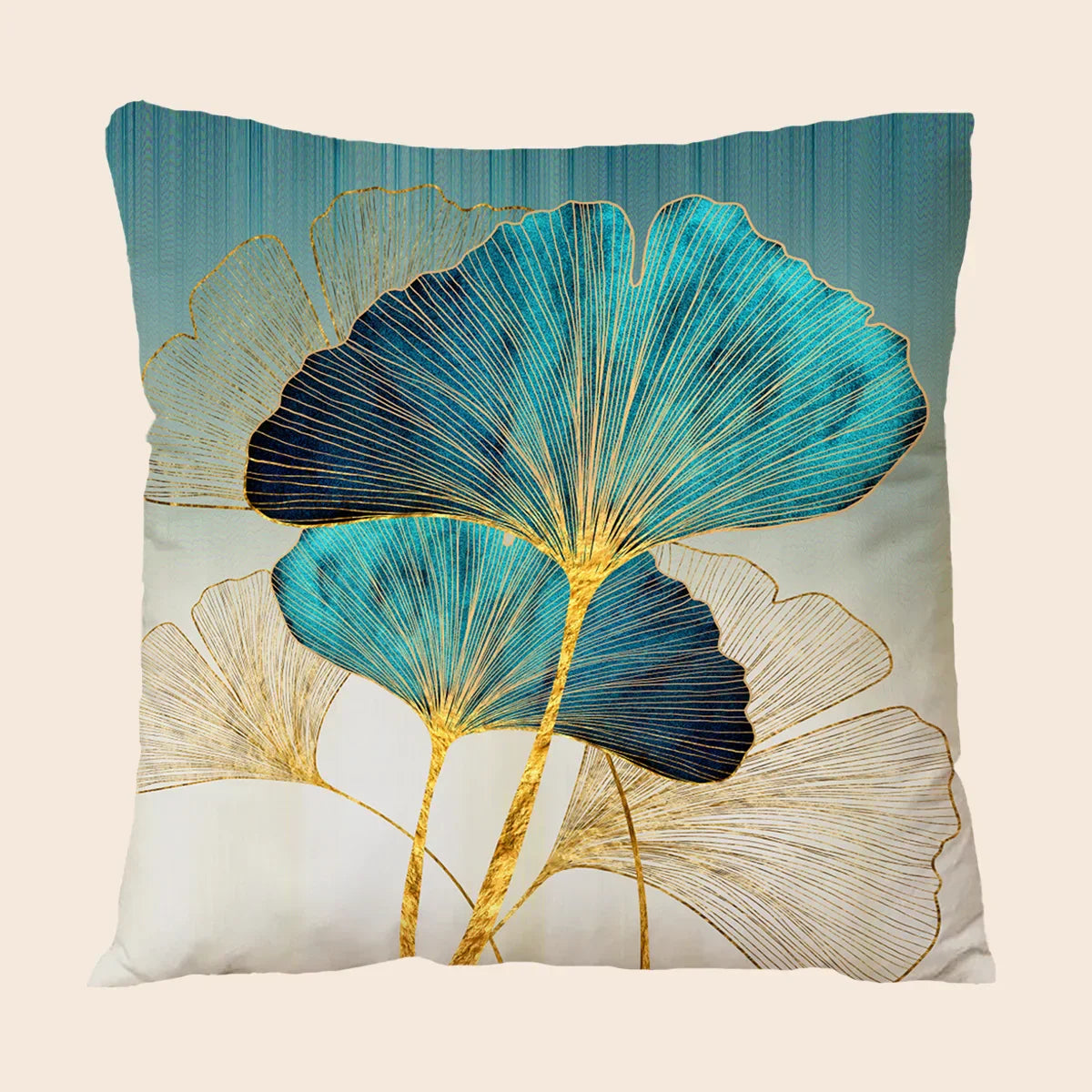 Naturlicher Charme | Kuscheliger Kissenbezug mit Pflanzenmotiv | 45×45 cm