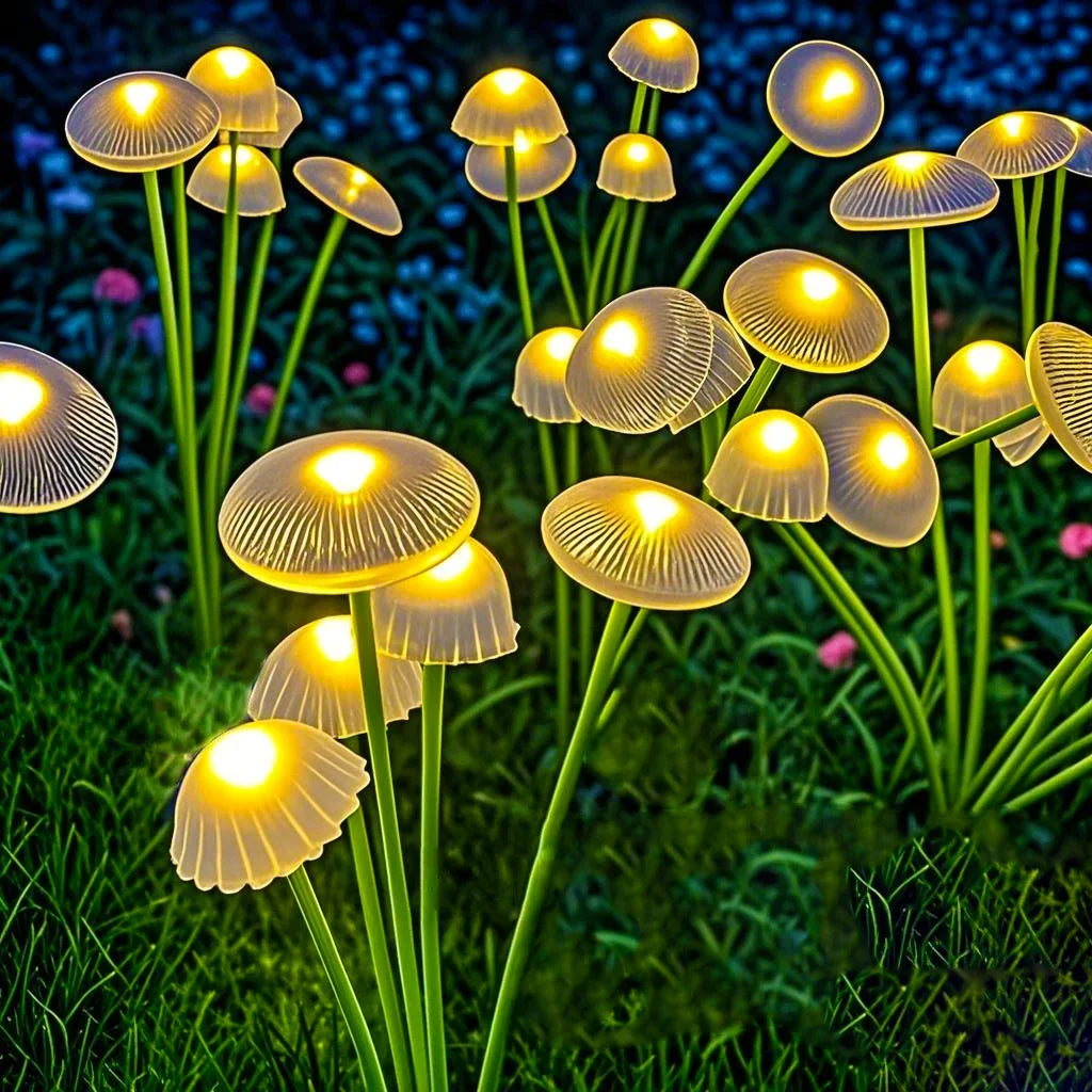 Solar Lights with 6 Adjustable Lamp Heads – Set of 2
