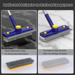 2-in-1 V-Shaped Floor Cleaning Brush with Long Handle