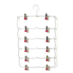 Platzsparender Hosenorganizer aus Edelstahl mit 12 Clips