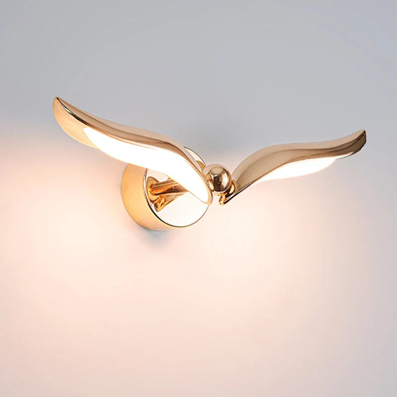 Elegante Wandleuchte im Möwen-Design mit Warmweißem Licht