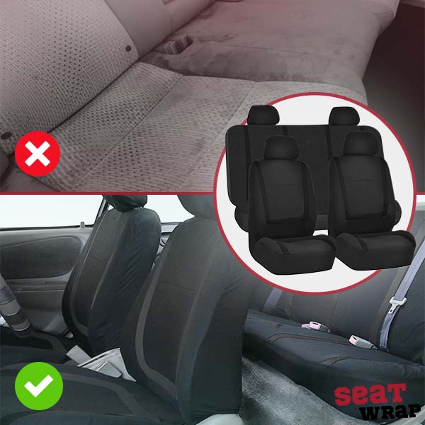 Comfort Seat Covers Set for Cars - 9 Pieces, Universal, Breathable & Washable