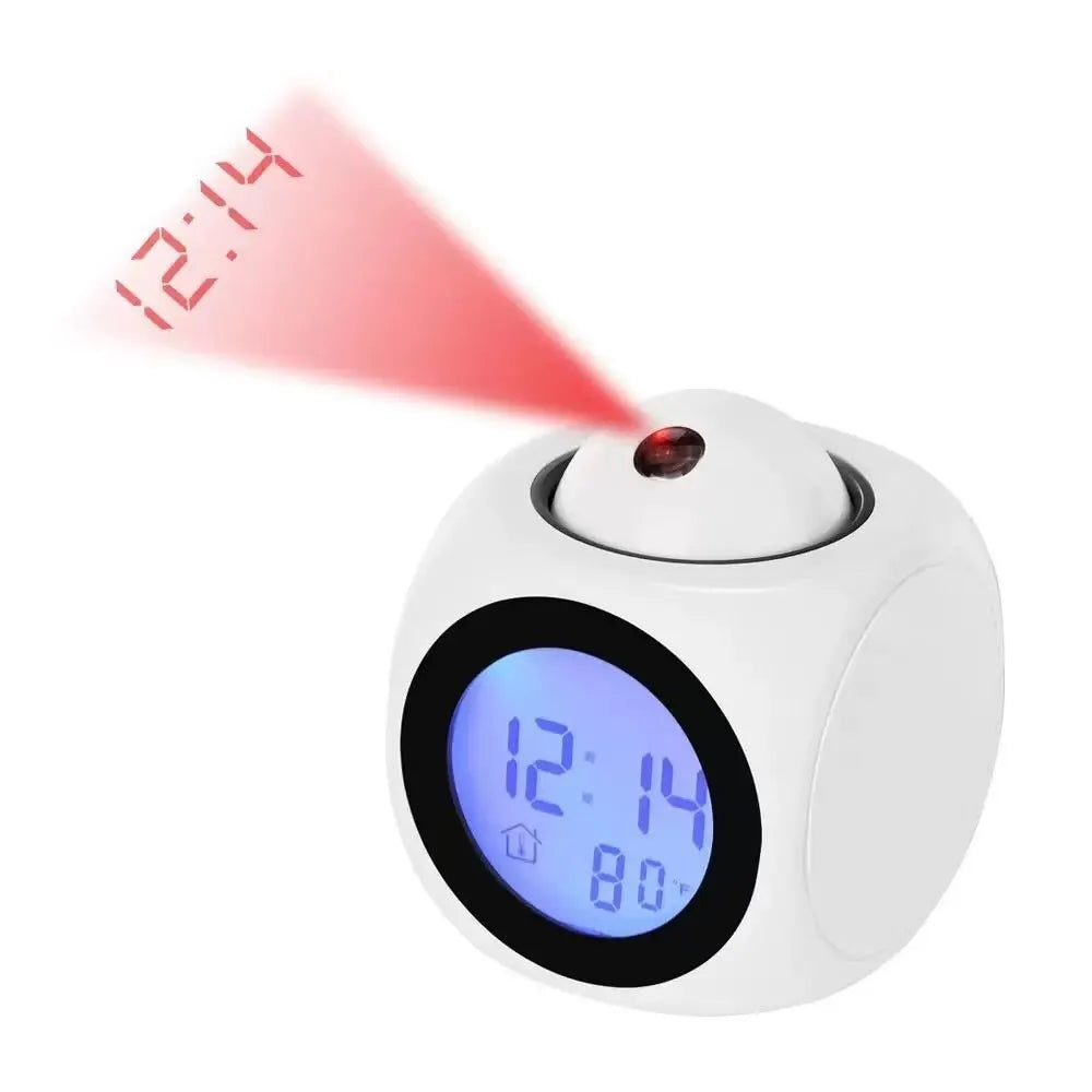 Digitale Projektionsuhr mit Alarm, Schlummerfunktion und Temperaturanzeige – Ideal für Schlafzimmer und Büro