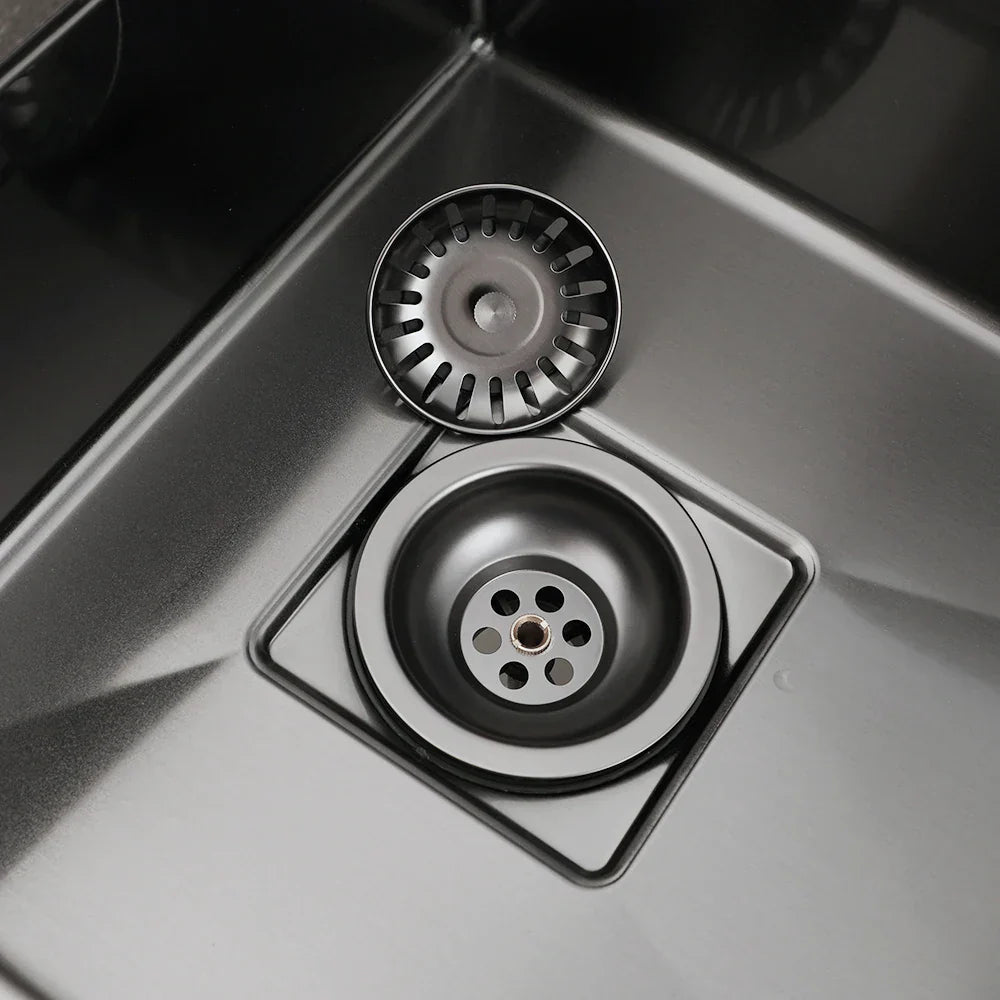 Edelstahl-Spülbecken Abflussfilter mit Geruchsbarriere – Pop-Up Stopper & Anti-Verstopfungssystem