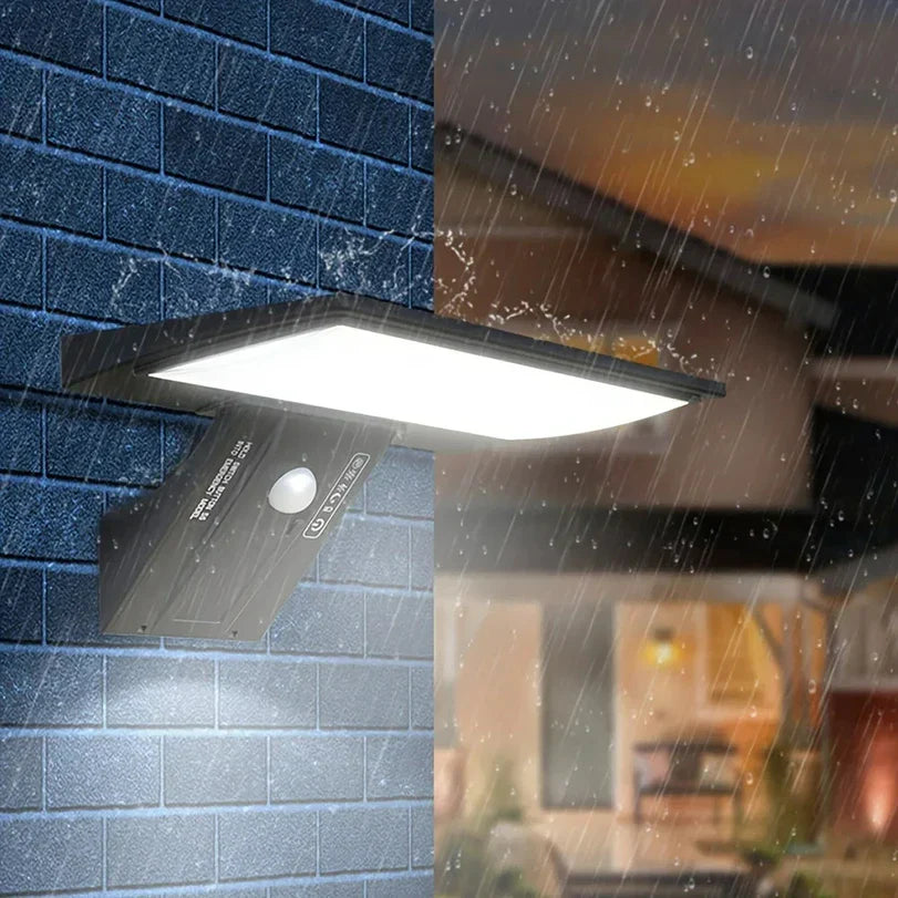 Solar-Powered LED Wall Light with Motion Sensor and Remote Control